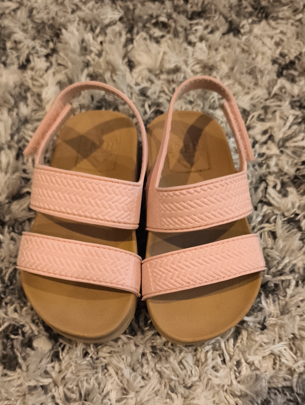 Kids Reef Pink Adjustable Strap Sandals Size 6